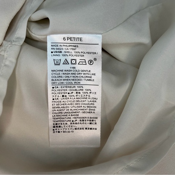 Banana Republic ivory cowl neck wide leg jumpsuit NWT • size 6 petite - Picture 7 of 11